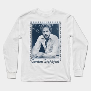 Gordon Lightfoot / Retro Style Fan Design Long Sleeve T-Shirt